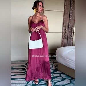 Zara Wrinkle Effect Midi Slip Dress